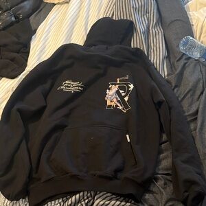 Black Graphic Hoodie with Unique Design